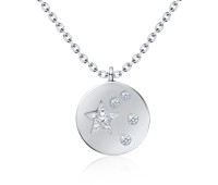 Star Blink with CZ Silver Necklace SPE-2961